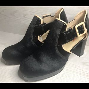 ORLA KIELY X CLARKS Ponyhair Glam Platforms sz 10